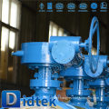 Didtek Butt Welded End WCB One Piece Shaft Worm Gear Operate Butterfly Valve